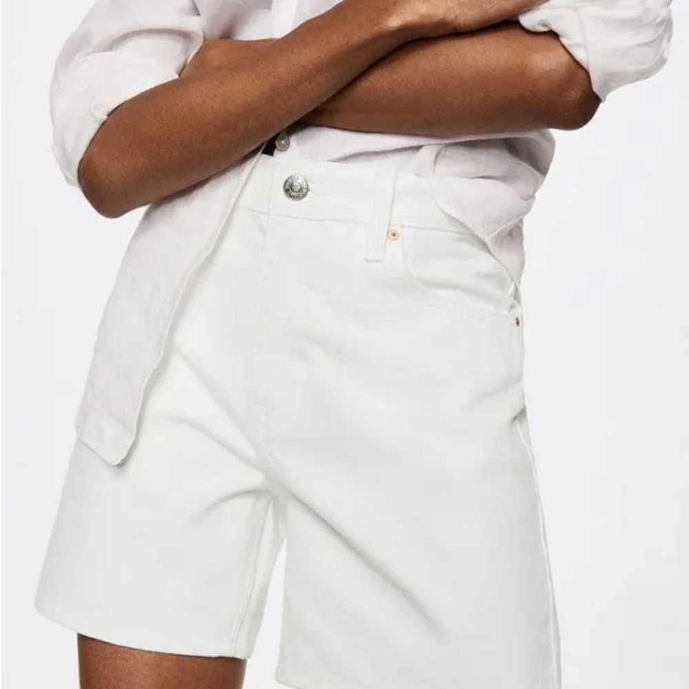 Mango White Jean Shorts - Picture 2 of 5